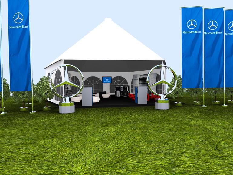 wizualizacja strefy eventowej Mercedes